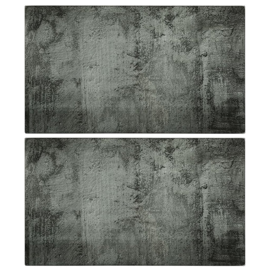 Kuchyňská prkénka 2 ks se vzorem betonu tvrzené sklo