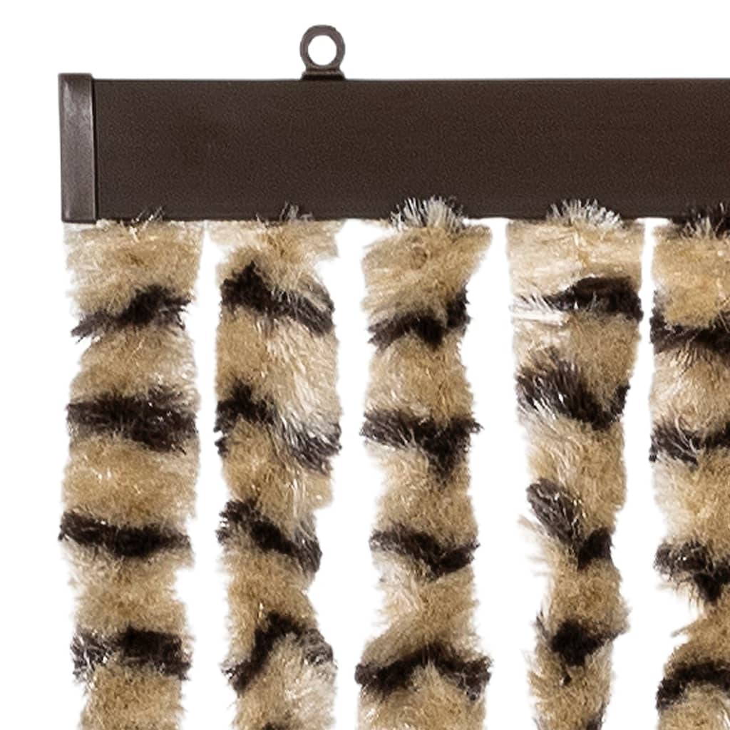 Závěs proti hmyzu béžový a hnědý 100 x 220 cm Chenille