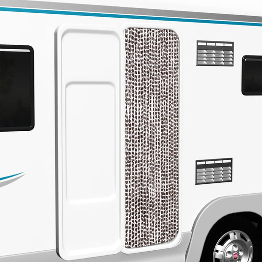 Závěs proti hmyzu hnědo-bílý 56 x 185 cm Chenille