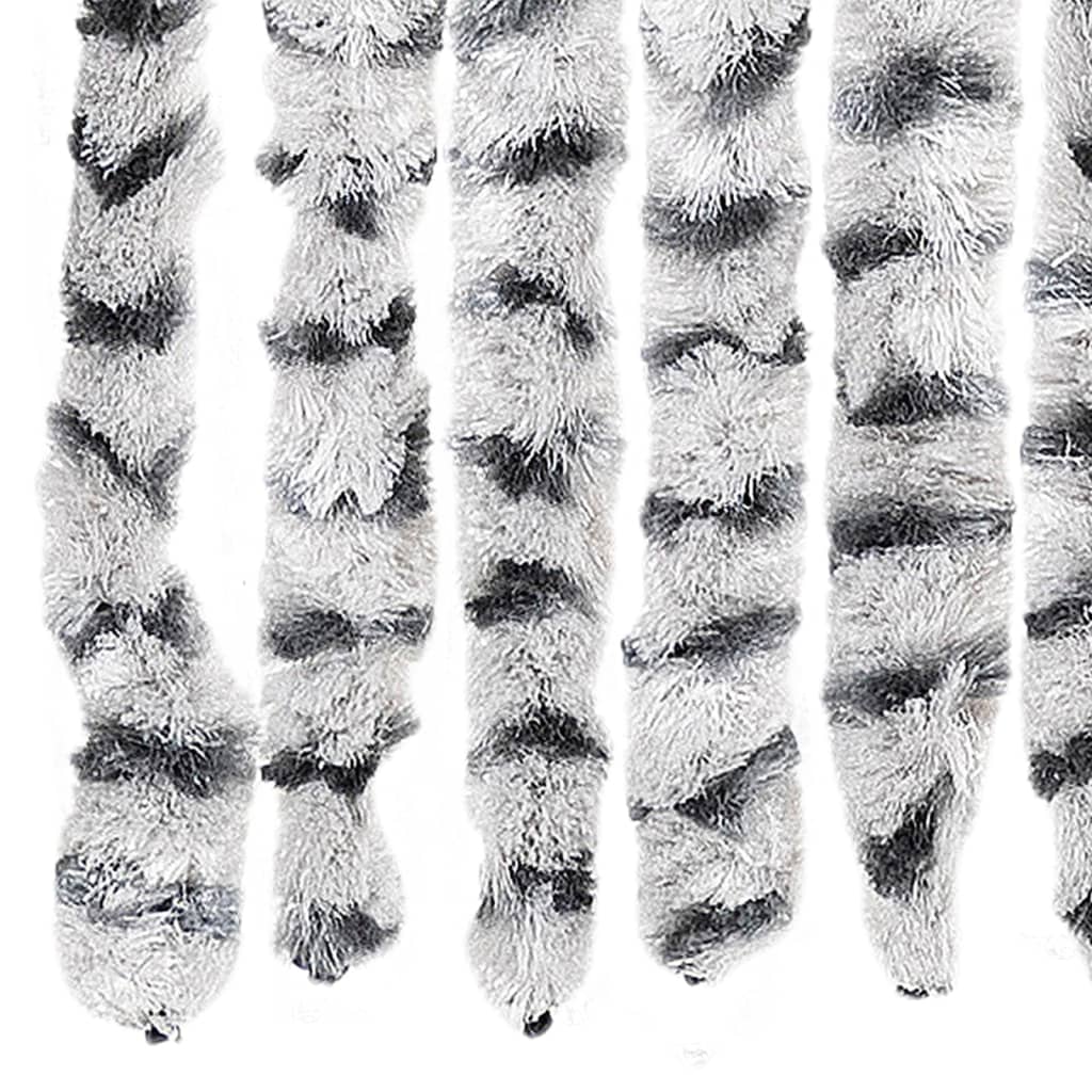 Závěs proti hmyzu světle a tmavě šedý 56 x 185 cm Chenille