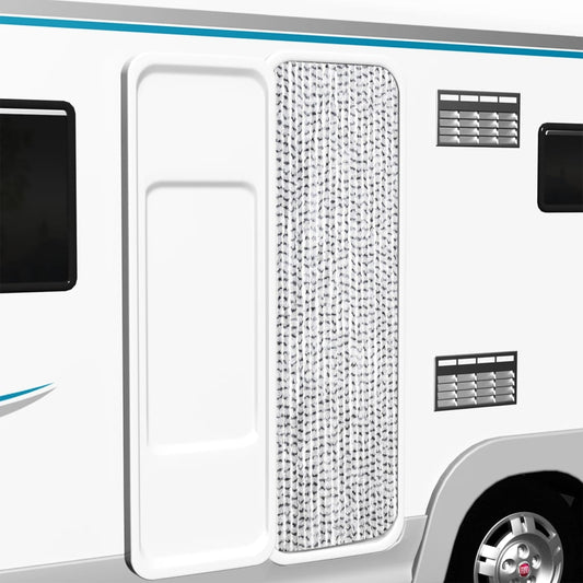 Závěs proti hmyzu světle a tmavě šedý 56 x 185 cm Chenille