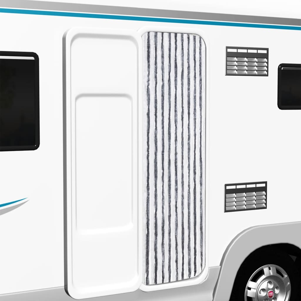 Závěs proti hmyzu šedobílý 56 x 200 cm Chenille