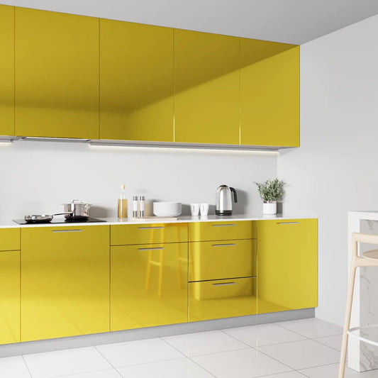 Samolepící tapeta na nábytek zlatá vysoký lesk 500 x 90 cm PVC