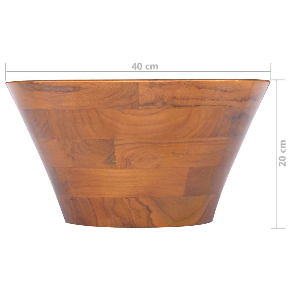 Umývadlo masivní teak Φ40 x 20 cm
