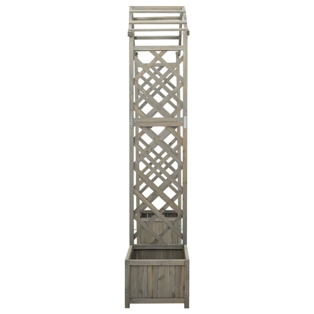 Zahradní pergola s truhlíky šedá masivní jedle