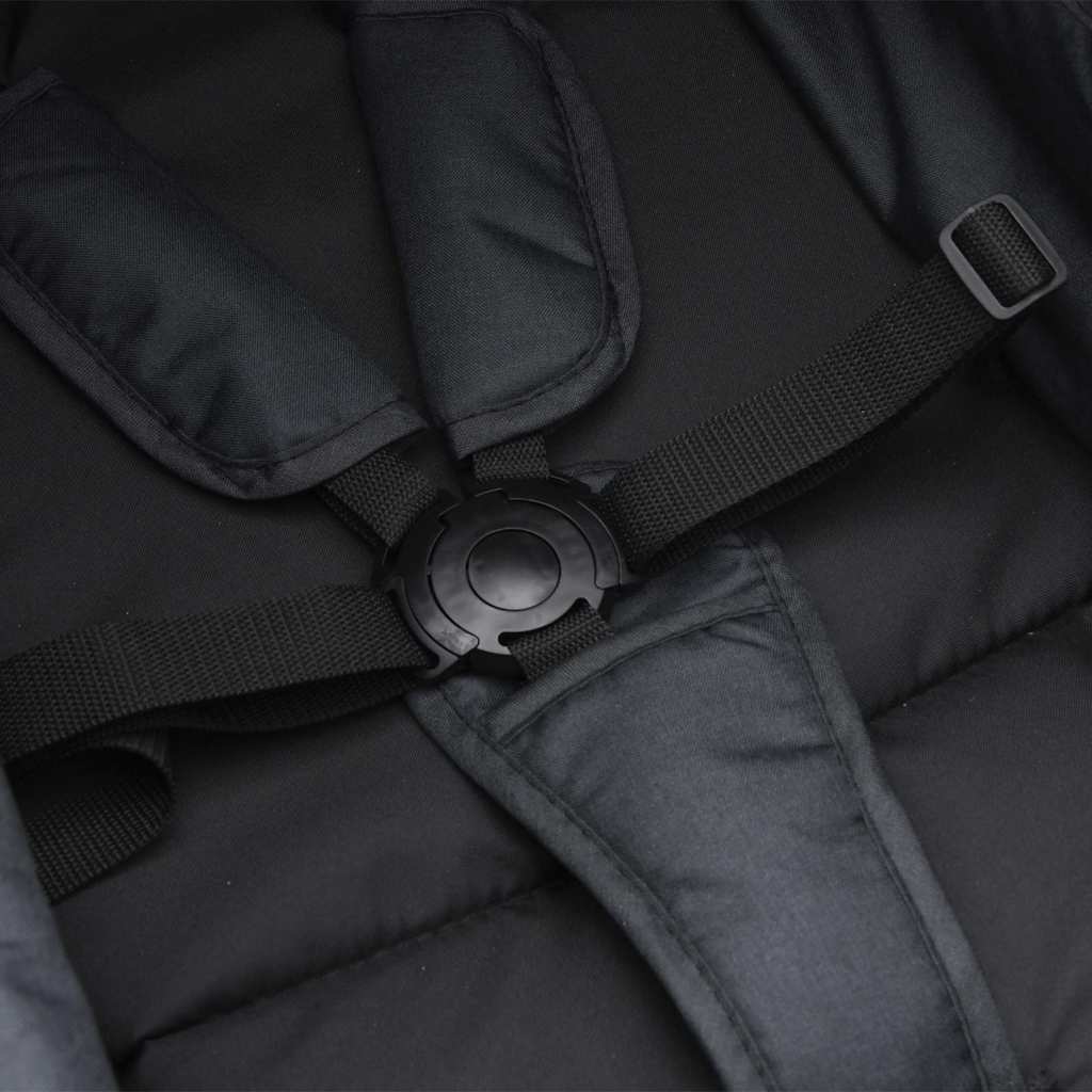 Dětský kočárek 2 v 1 antracitový a černý ocel