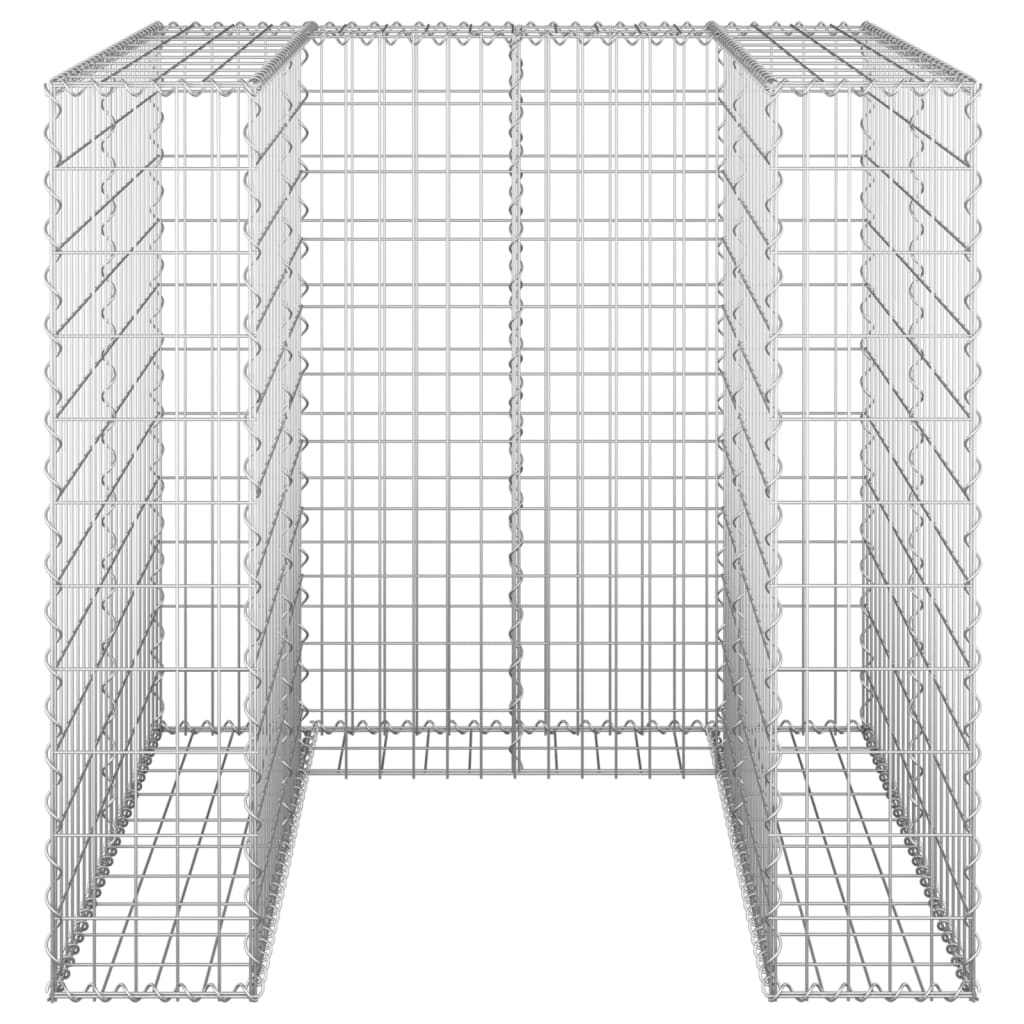 Gabionová zástěna pro popelnici pozinkovaná ocel 110x100x110 cm