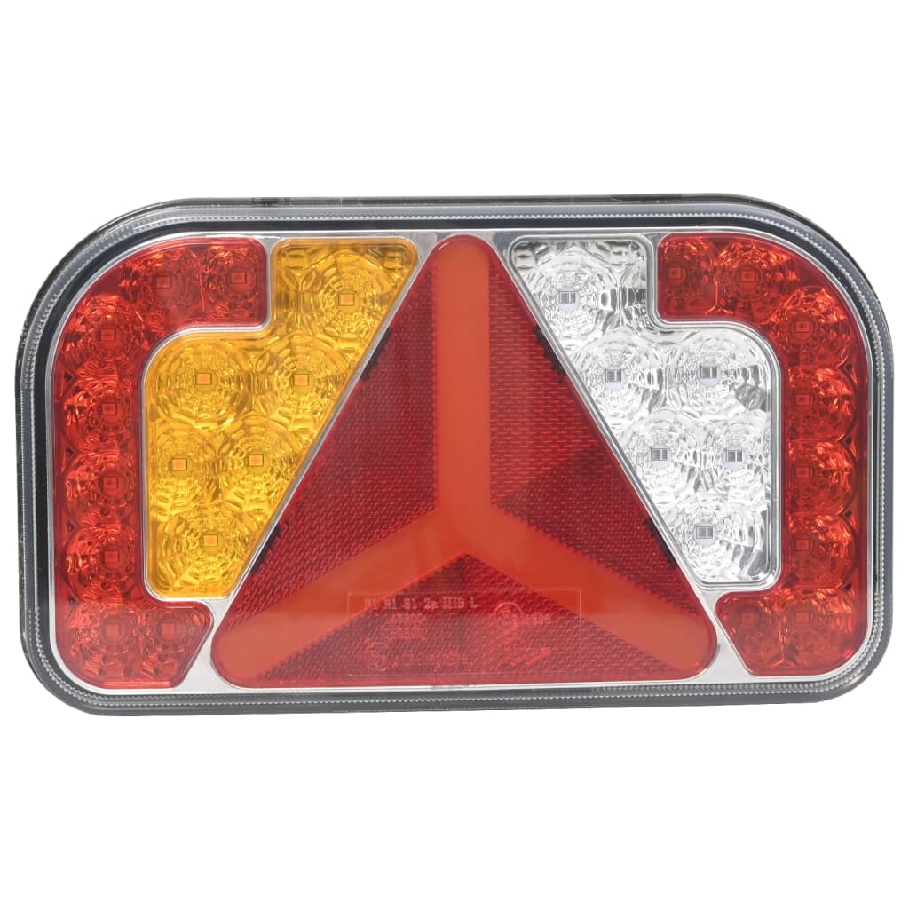 Světla na přívěs 2 ks červená 24 x 5 x 14,5 cm 12V LED žárovky