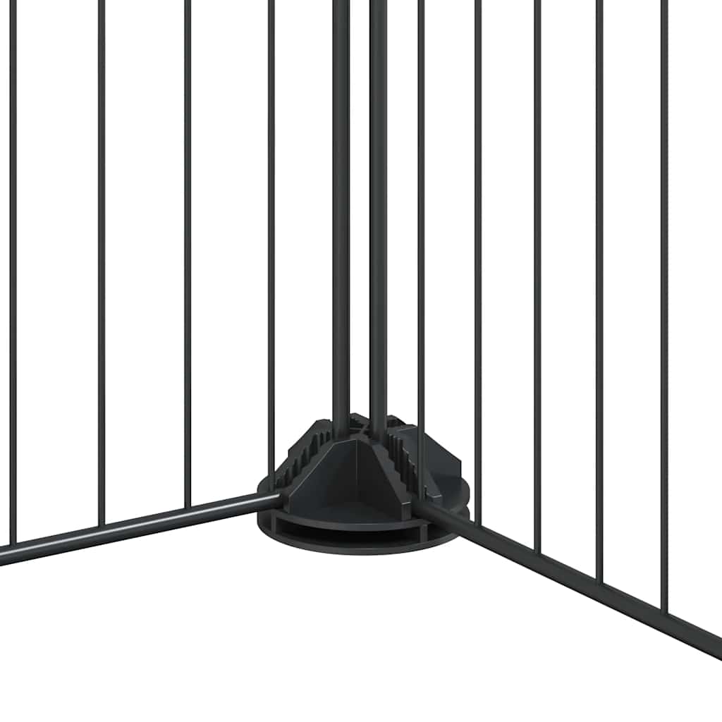 12dílná klec pro domácí mazlíčky s dvířky černá 35 x 35 cm ocelová