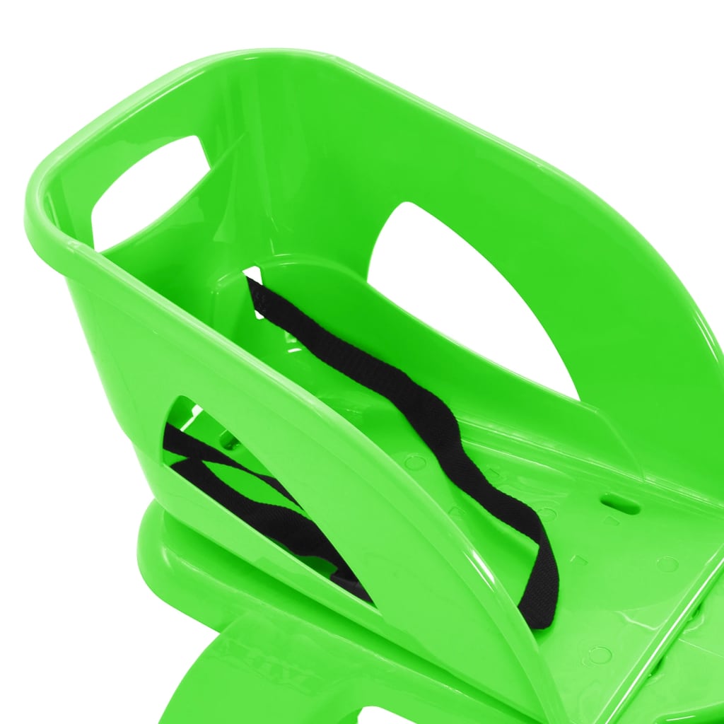 Sáně se sedadlem a volantem zelené 102,5x40x23 cm polypropylen