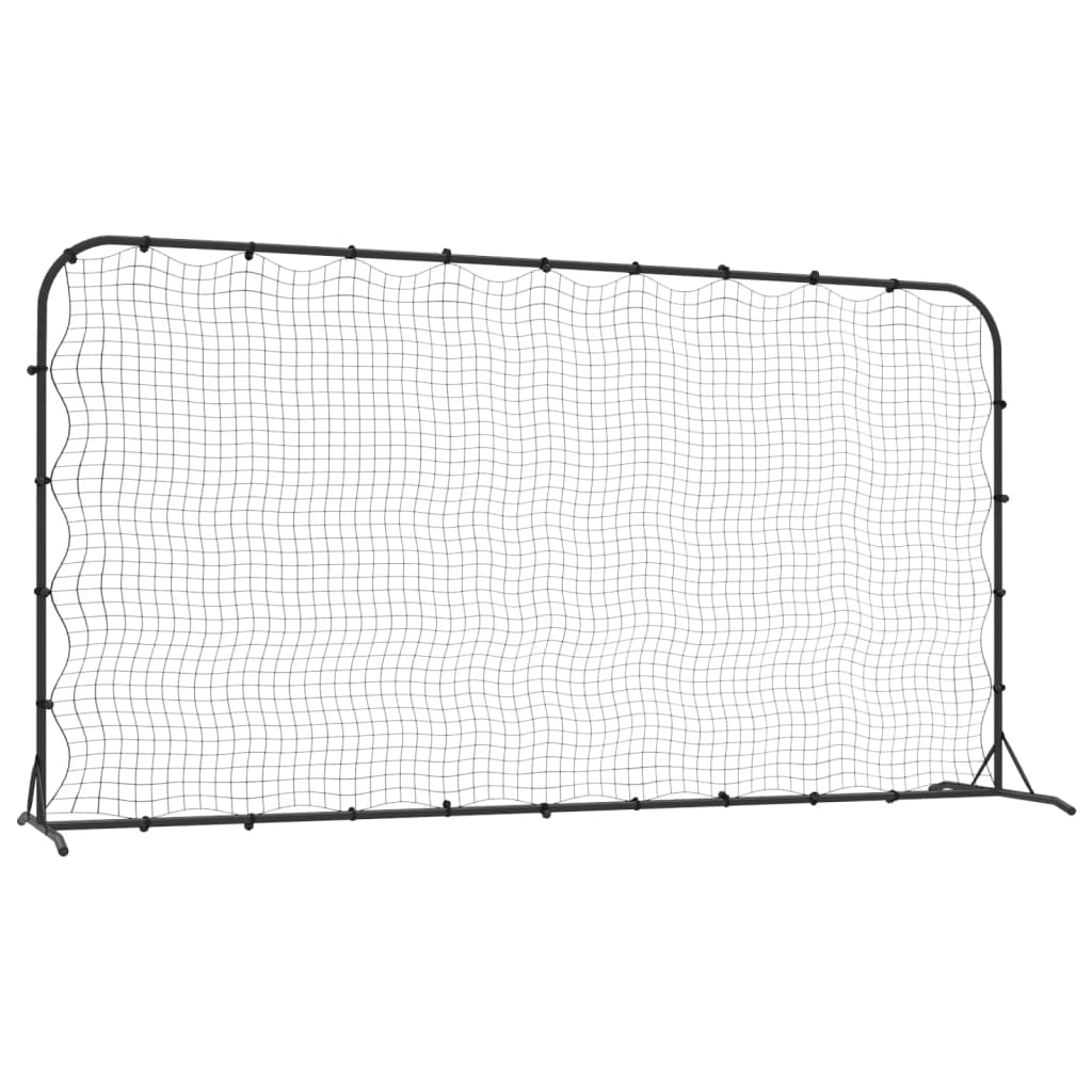 Fotbalový rebounder černý 366 x 90 x 183 cm HDPE