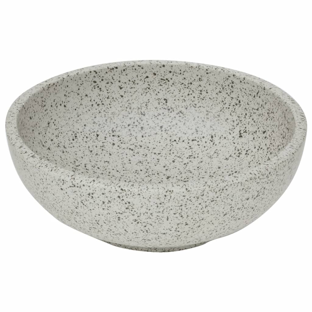 Umyvadlo na desku šedé kulaté Φ 41 x 14 cm keramika