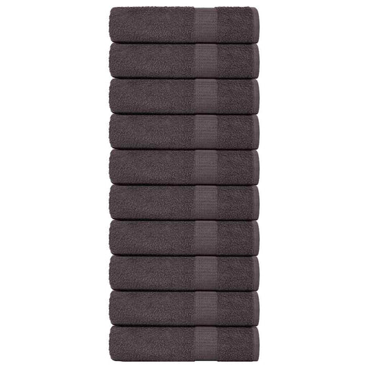 Ručníky FROGN 10 ks antracitové 100x150 cm 360 g/m²