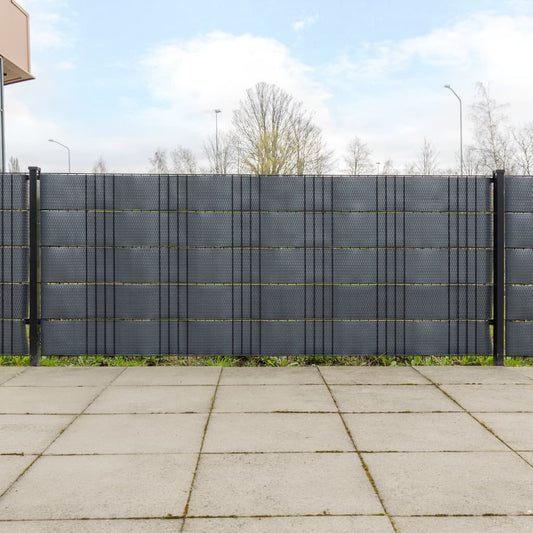 Balkonové zástěny 5 ks antracitové 255 x 19 cm polyratan