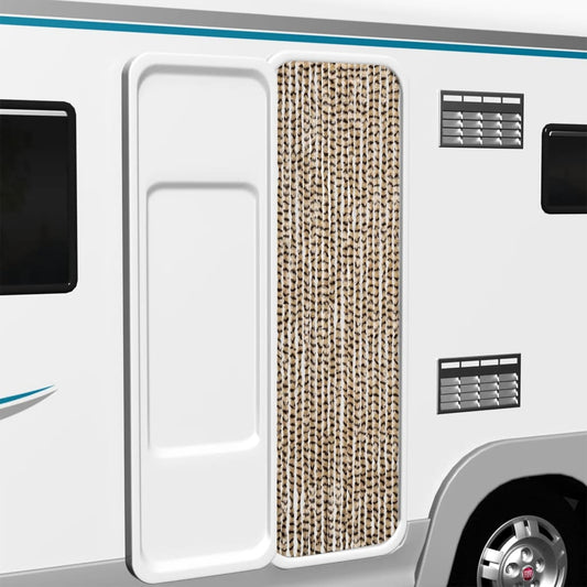 Závěs proti hmyzu béžový a hnědý 56 x 200 cm žinylka