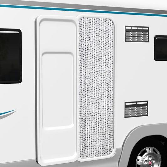 Závěs proti hmyzu světle šedý a tmavě šedý 56 x 200 cm žinylka