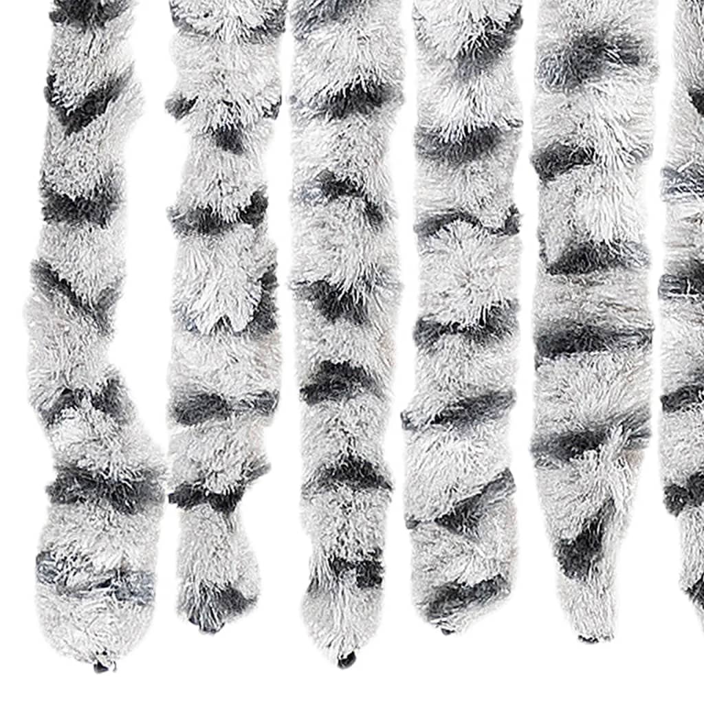 Závěs proti hmyzu světle šedý a tmavě šedý 90 x 200 cm žinylka