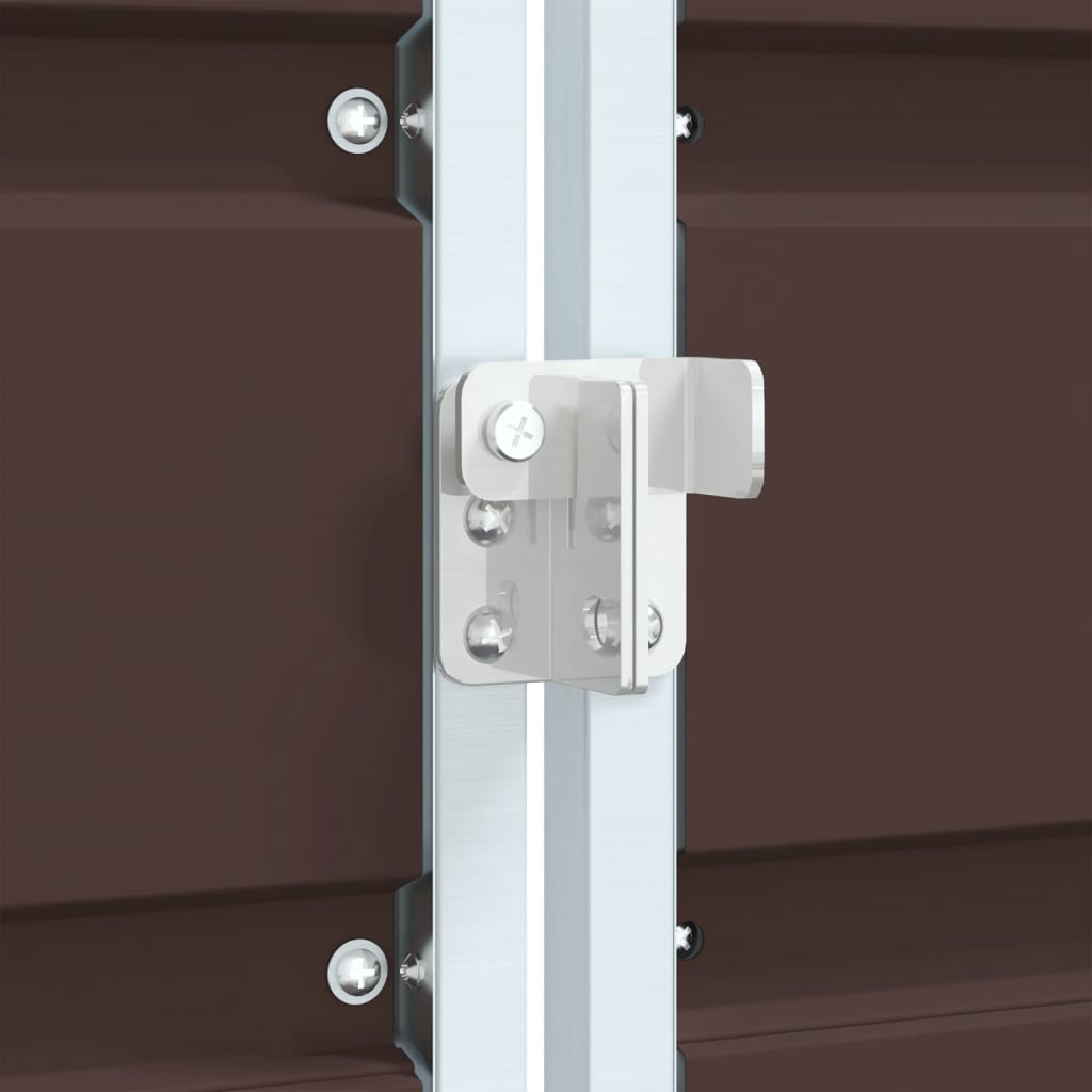 Box na 1 popelnici hnědý 72 x 81 x 115 cm ocel