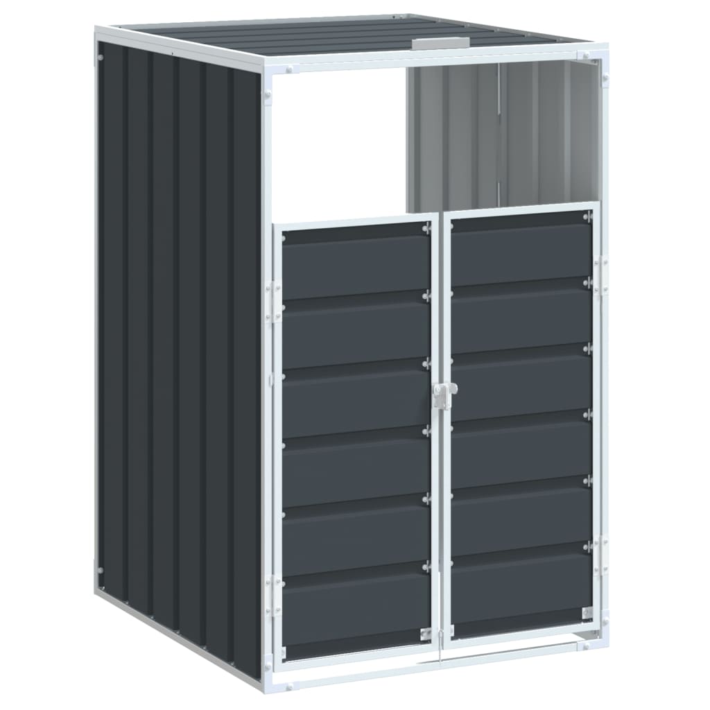 Box na 1 popelnici antracitový 72 x 81 x 115 cm ocel