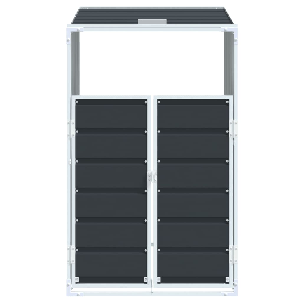 Box na 1 popelnici antracitový 72 x 81 x 115 cm ocel