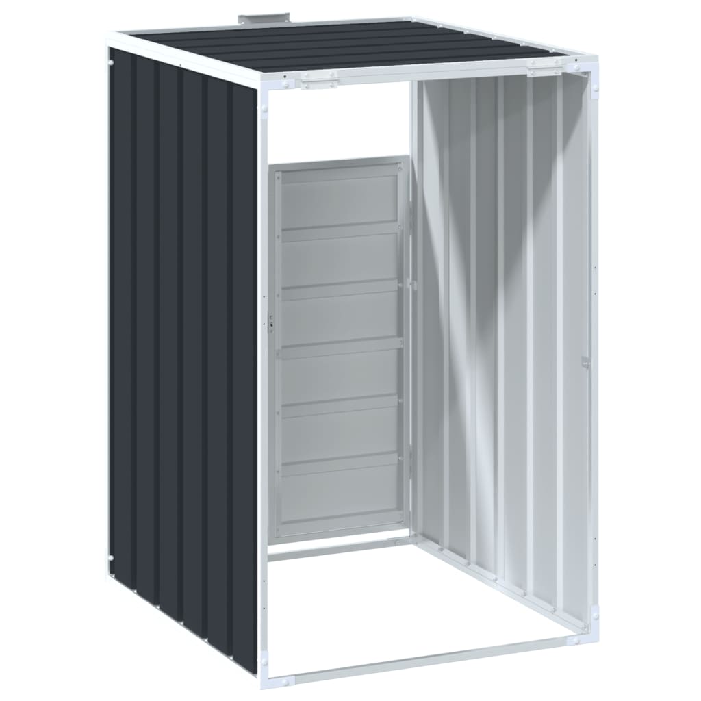 Box na 1 popelnici antracitový 72 x 81 x 115 cm ocel