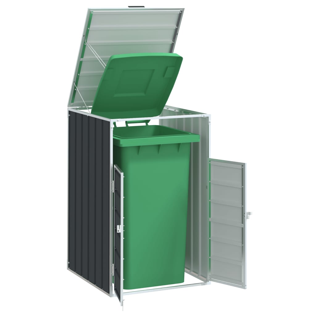Box na 1 popelnici antracitový 72 x 81 x 115 cm ocel
