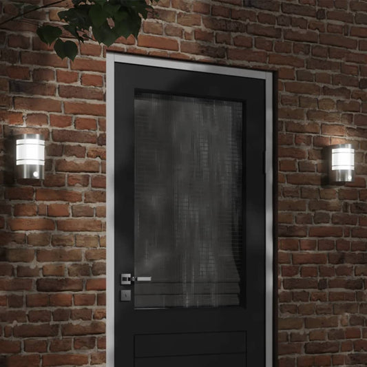 Venkovní nástěnná svítidla s čidlem 2 ks stříbrná nerezová ocel