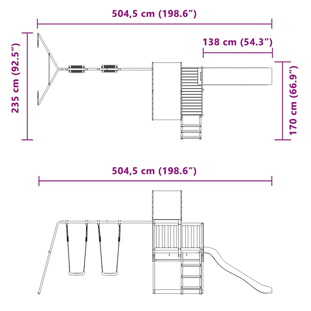 Dětské hřiště na zahradu masivní dřevo douglasky