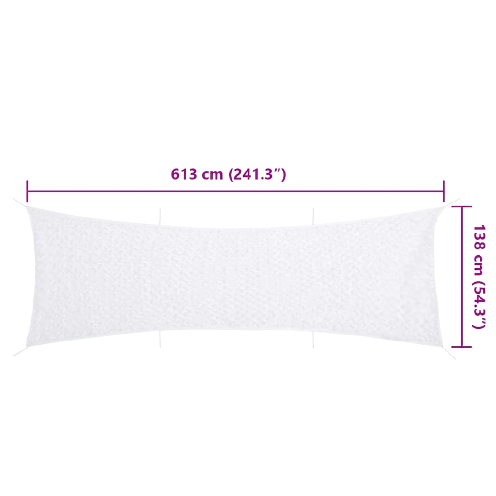 Maskovací síť s úložným vakem 613 x 138 cm bílá