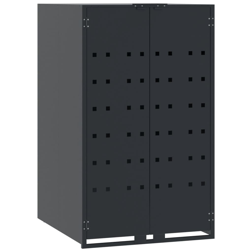 Box na 1 popelnici antracitový 69 x 79 x 117 cm ocel