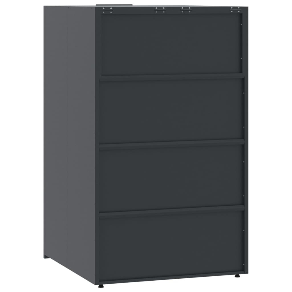 Box na 1 popelnici antracitový 69 x 79 x 117 cm ocel