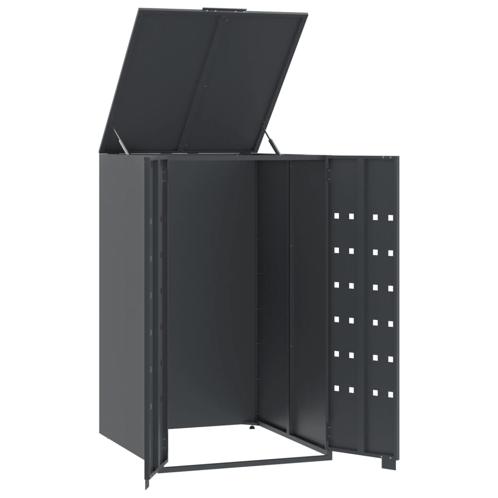 Box na 1 popelnici antracitový 69 x 79 x 117 cm ocel