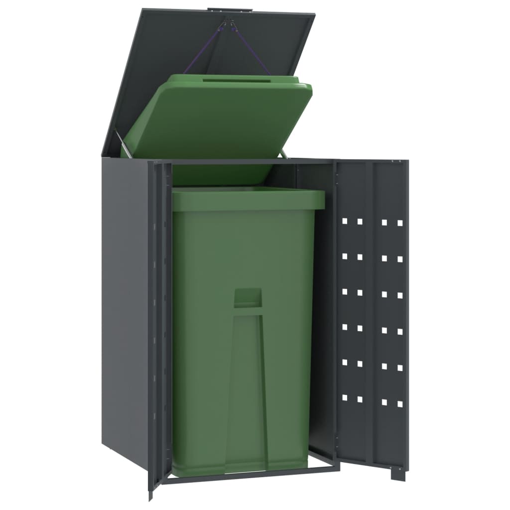 Box na 1 popelnici antracitový 69 x 79 x 117 cm ocel
