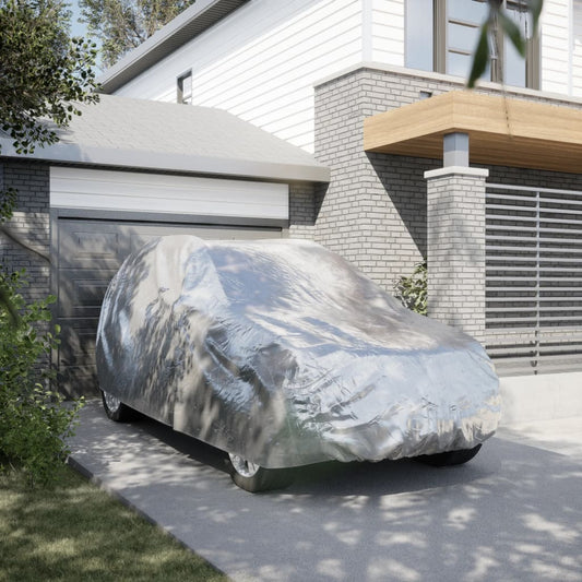 Autopotah pro SUV s popruhy na přezky celý stříbrný XL