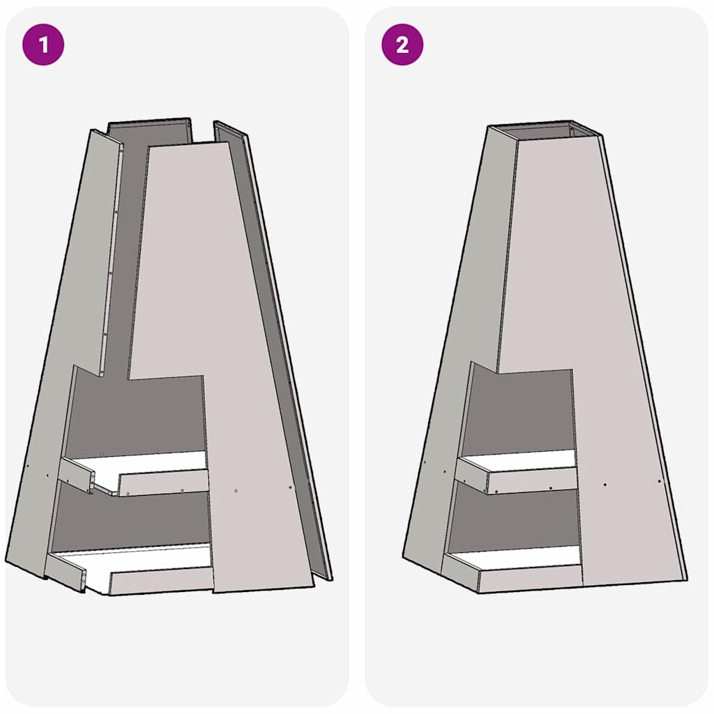 Ohniště Černá 50 x 50 x 100 cm Ocel