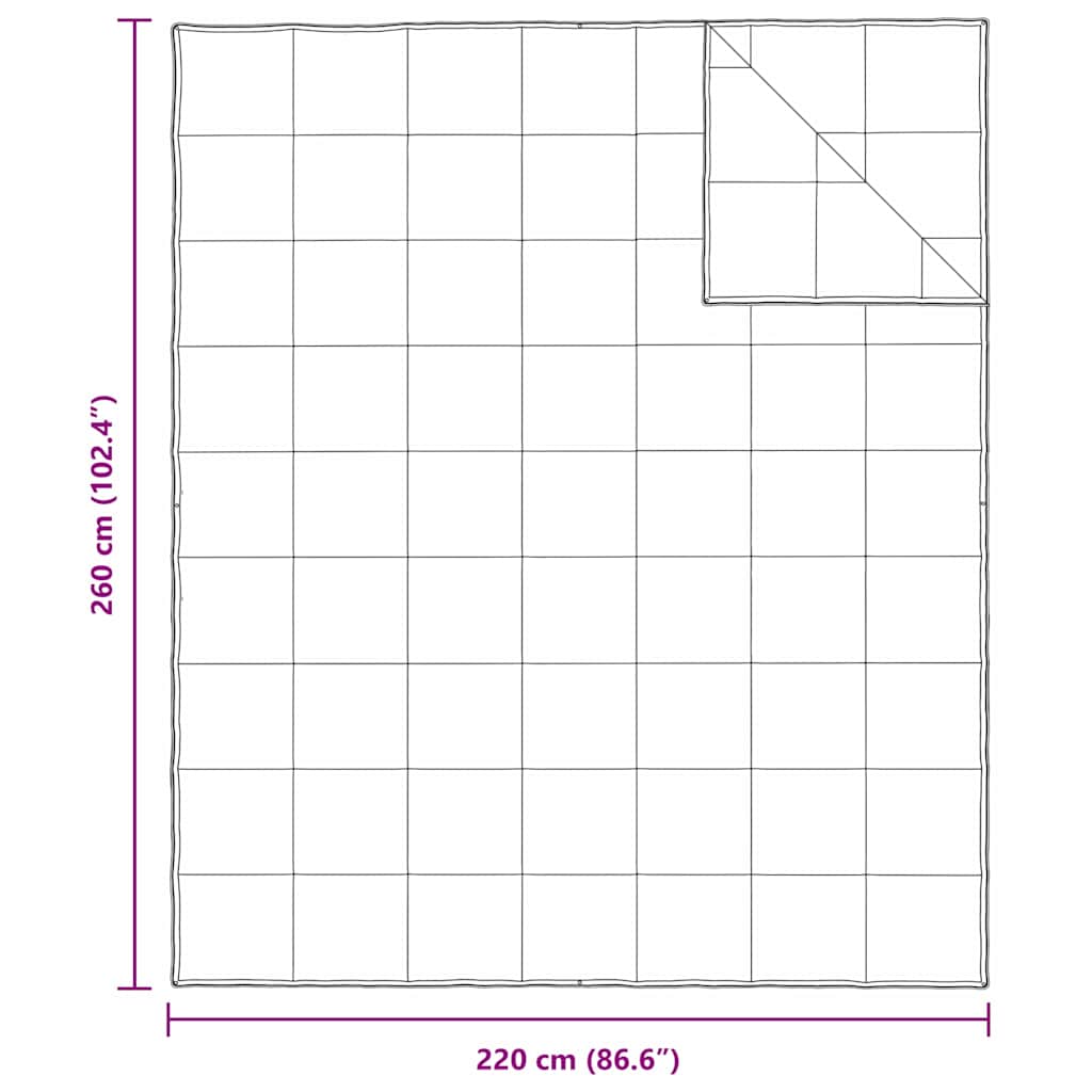 2-in-1 Duvet Bílá 260 x 220 cm Peří