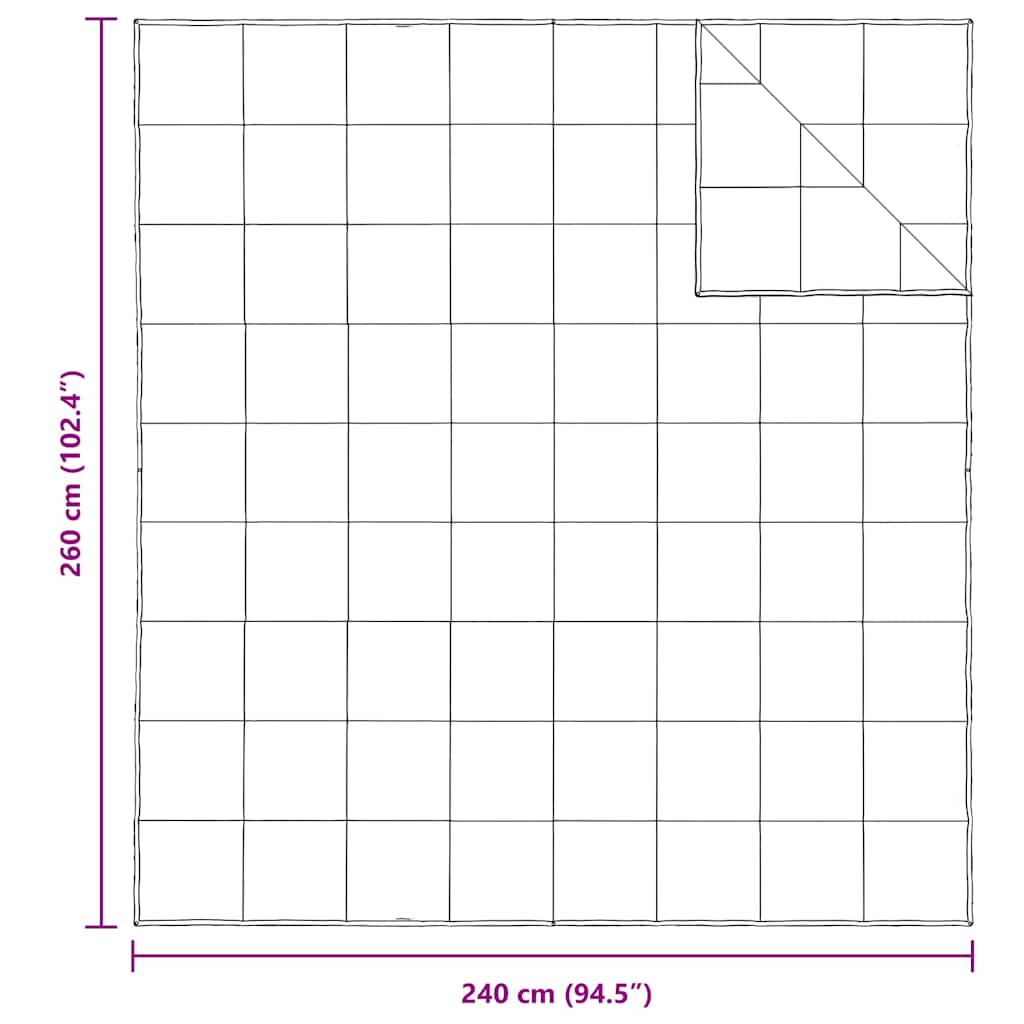 2-in-1 Duvet Bílá 240 x 260 cm Peří