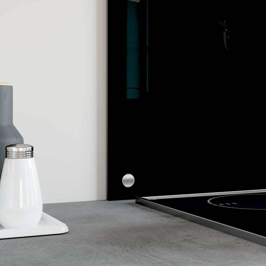 Kuchyňské panely 2 ks černé 70 x 60 cm tvrzené sklo