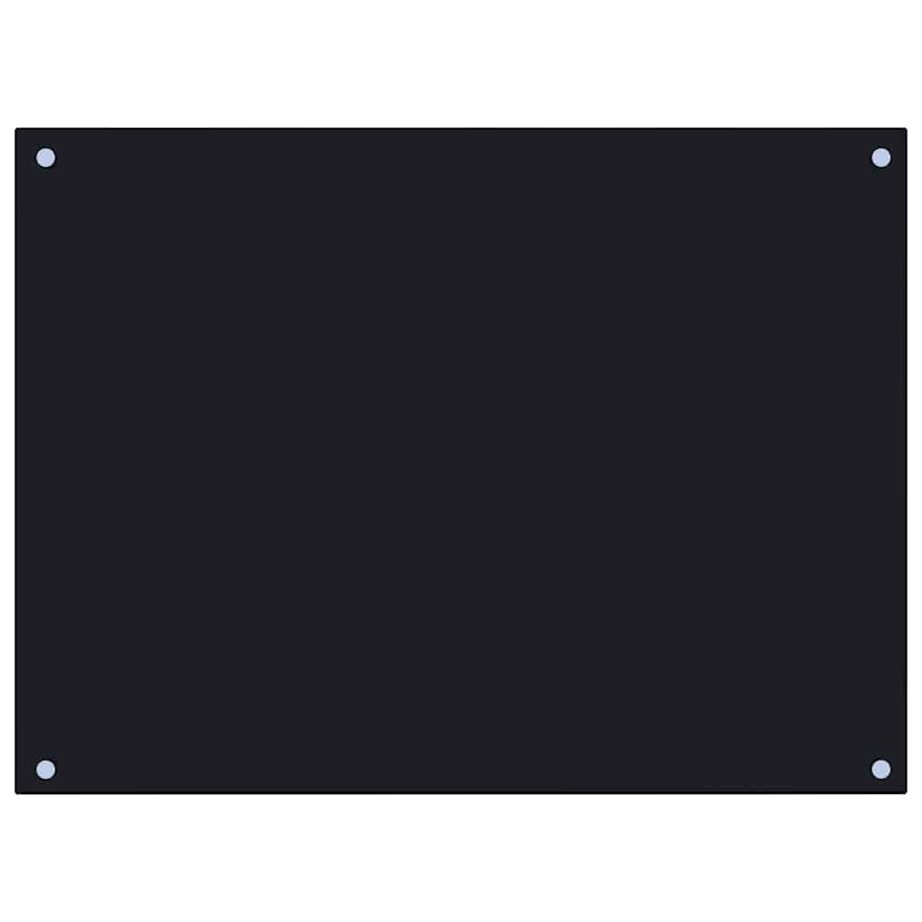 Kuchyňské panely 2 ks černé 80 x 60 cm tvrzené sklo