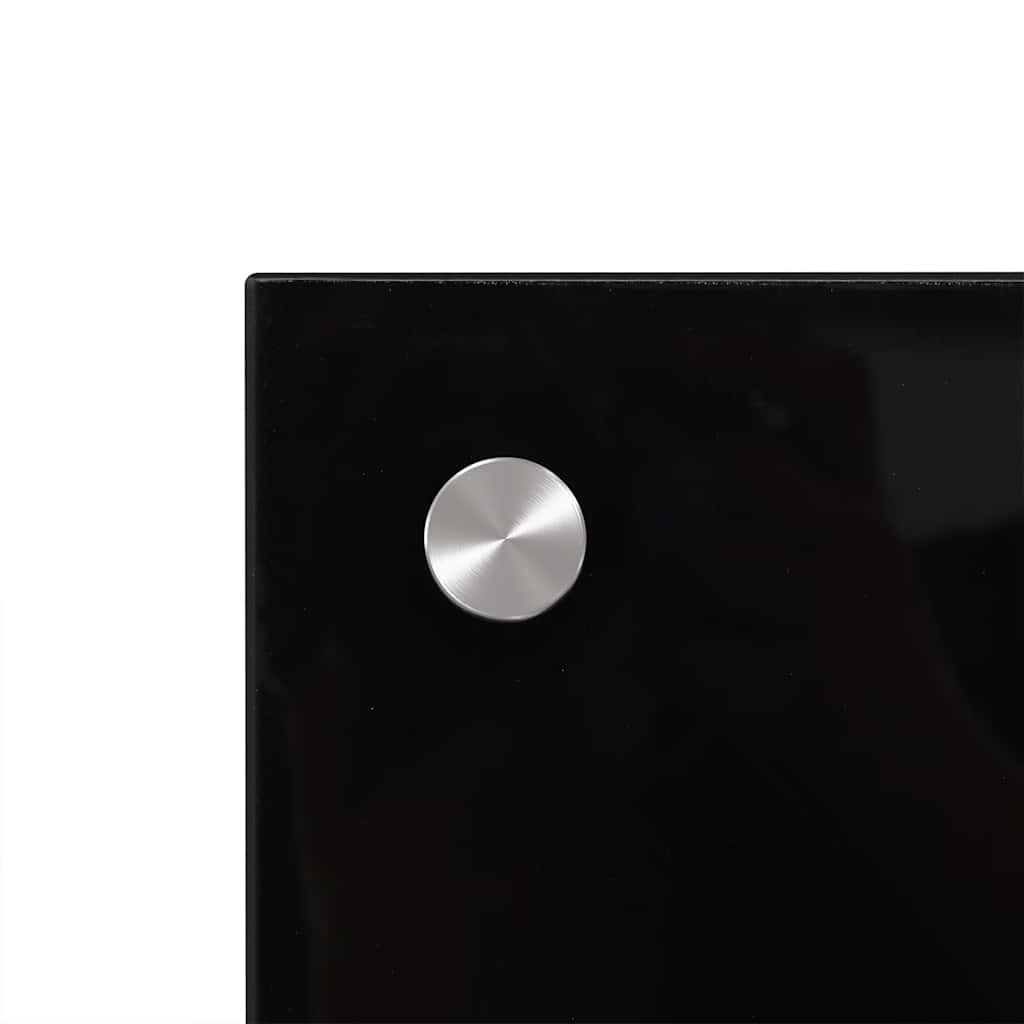 Kuchyňské panely 2 ks černé 80 x 60 cm tvrzené sklo