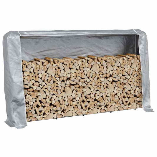 Stojan na palivové dřevo s krytem proti dešti 250x25x150 cm