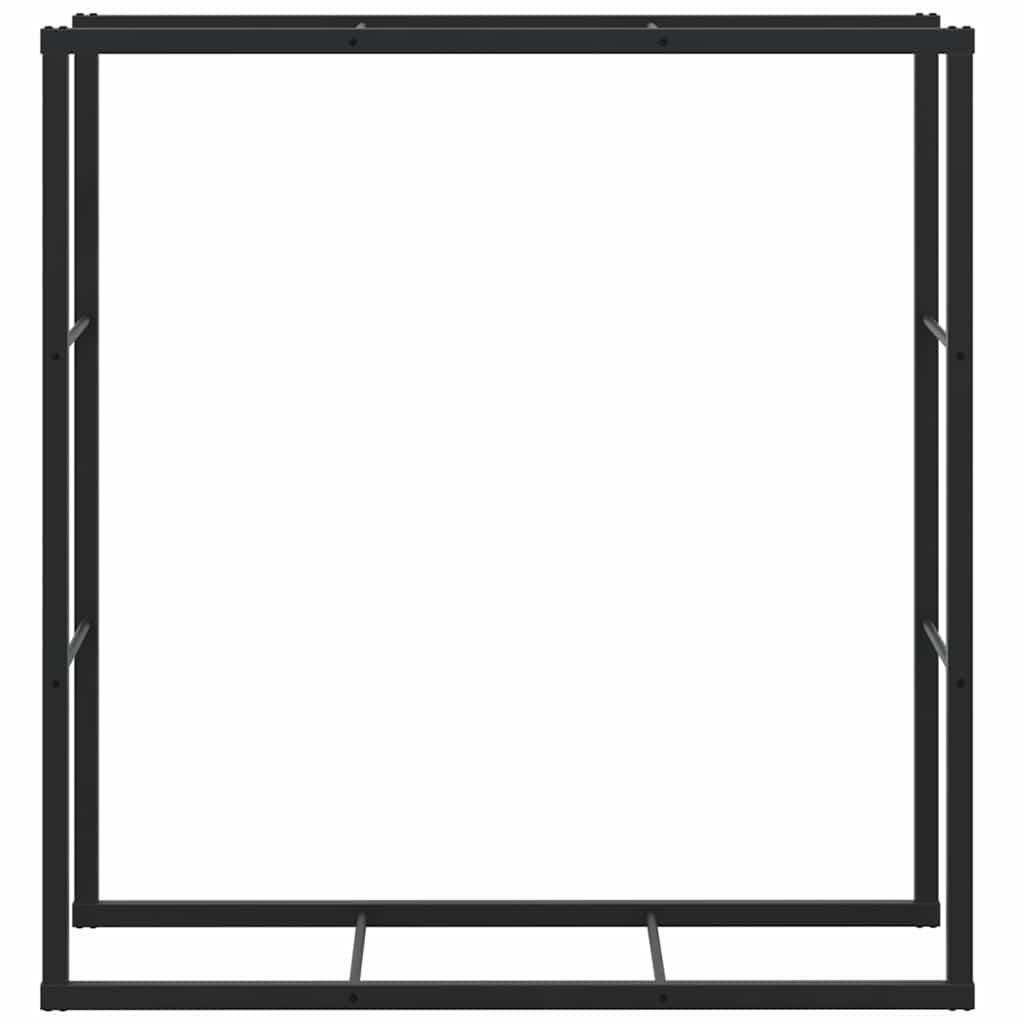 Stojan na palivové dřevo černý 110x30x116 cm ocel