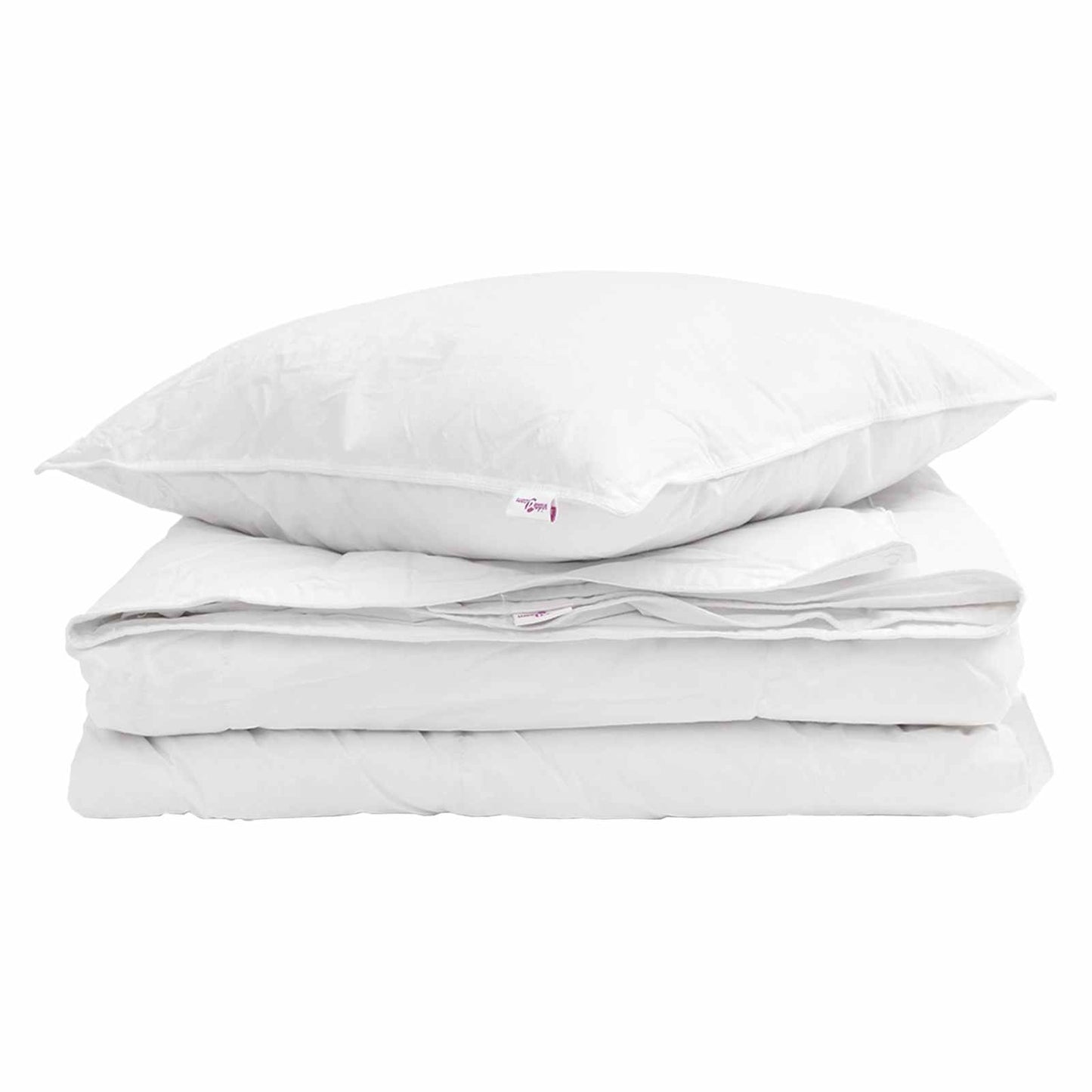 2-in-1 Duvet s polštářem 2 pcs Bílá Peří