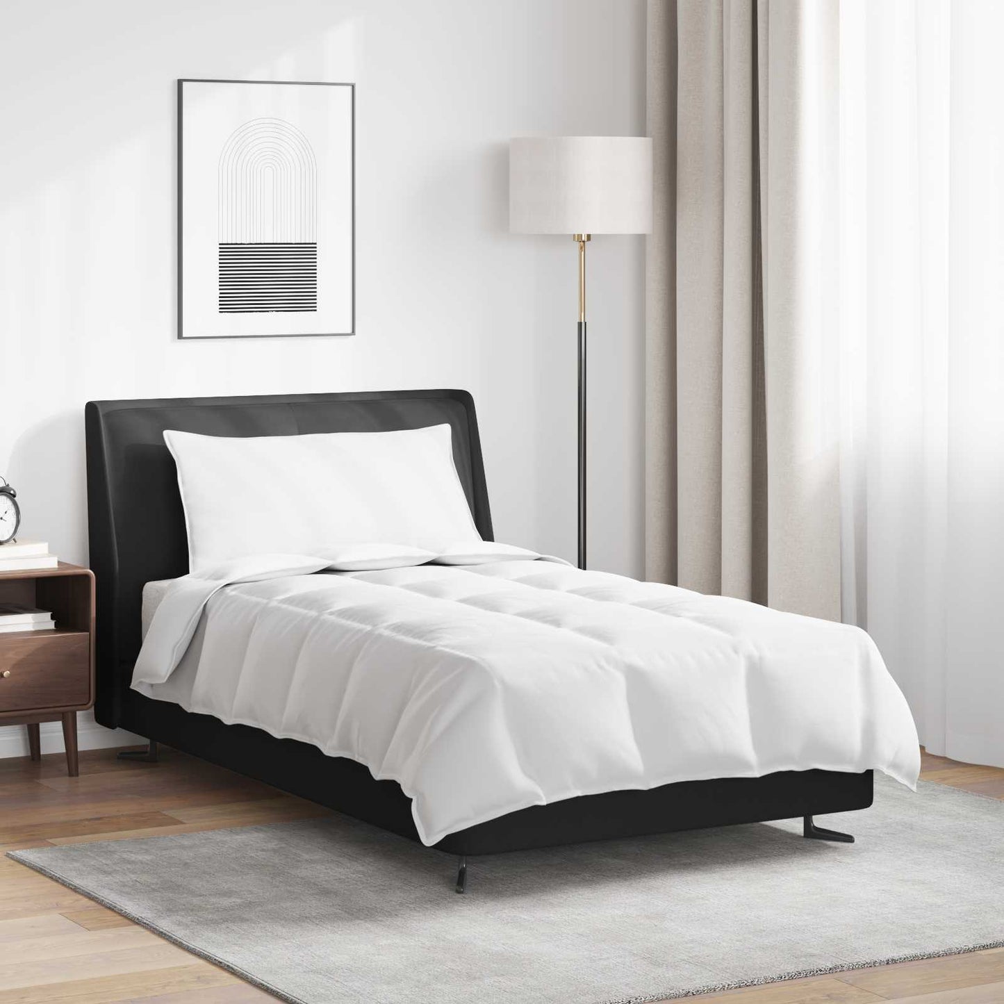 2-in-1 Duvet s polštářem 2 pcs Bílá Peří