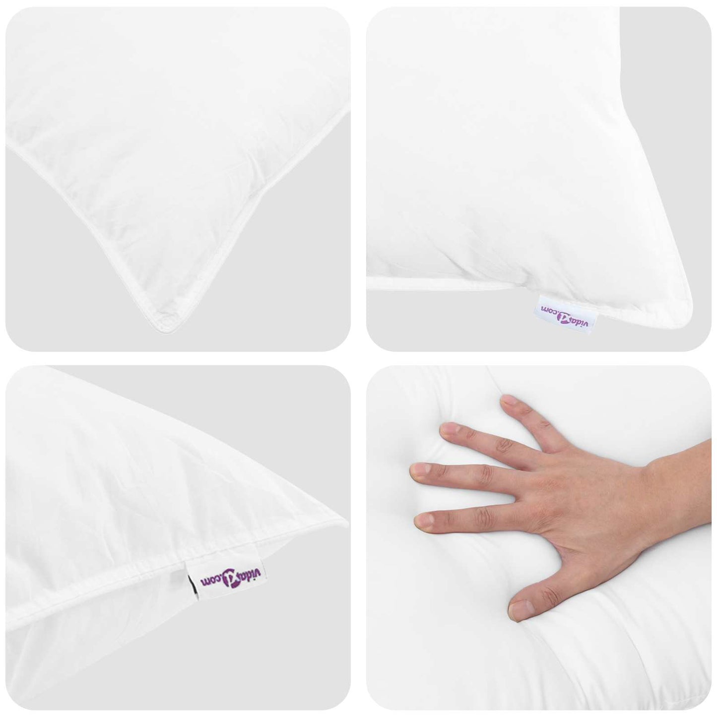 2-in-1 Duvet s polštářem 2 pcs Bílá Peří
