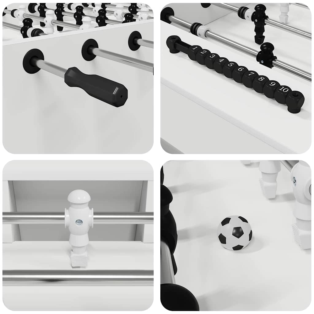 Fotbalový stůl 2 pcs Bílá 146,5 x 74 x 85 cm kompozitní dřevo