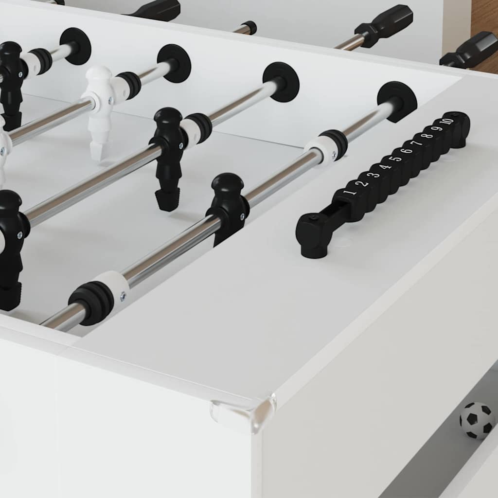 Fotbalový stůl 2 pcs Bílá 146,5 x 74 x 85 cm kompozitní dřevo