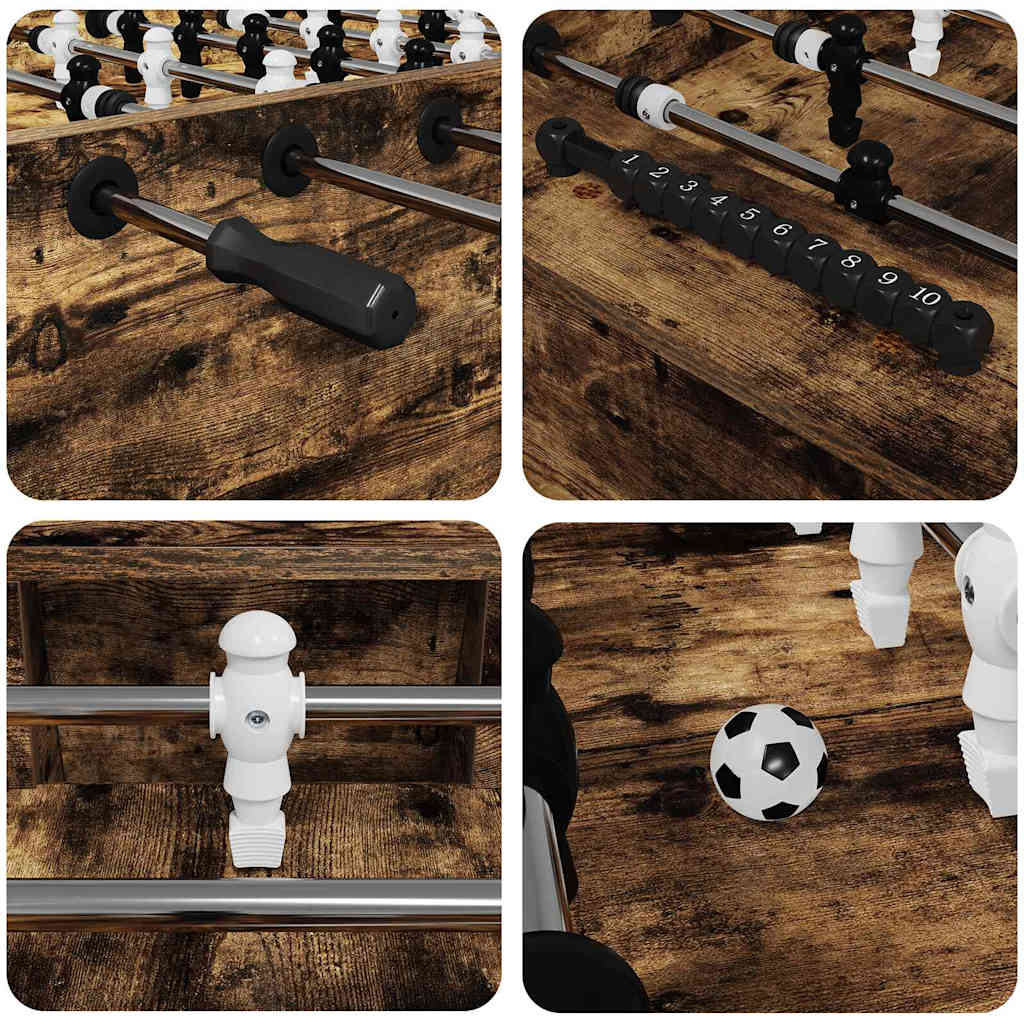 Fotbalový stůl 2 pcs Kouřový dub 146,5 x 74 x 85 cm