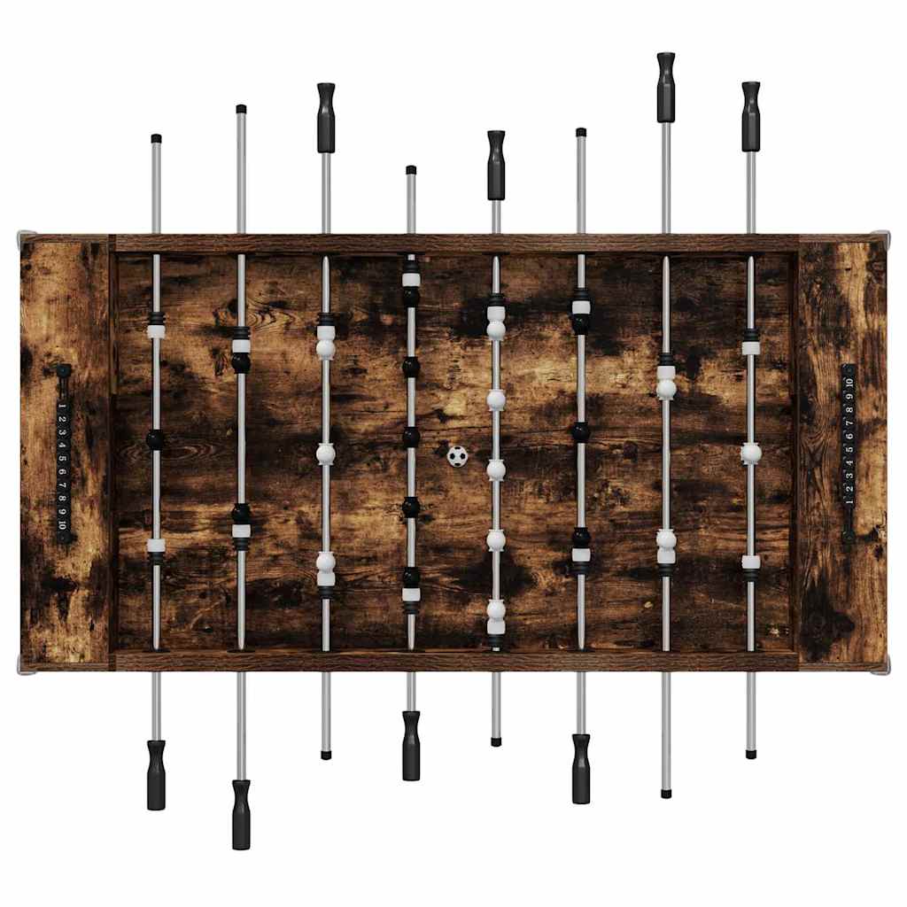 Fotbalový stůl 2 pcs Kouřový dub 146,5 x 74 x 85 cm