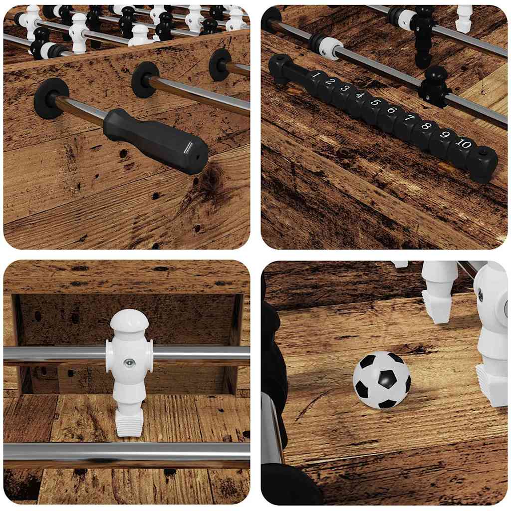 Fotbalový stůl 2 pcs Staré dřevo 146,5 x 74 x 85 cm